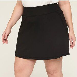 NEW Lane Bryant LIVI Soft Skort Black Size 18/20 Tennis Plus Size Athletic Skirt